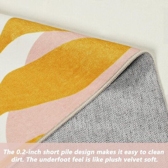 Amazon.com: Anidaroel 5x7 Pink Botanical Rugs for Bedroom  New 5x7 Pink Washable Rug, Soft Low Pile Botanical Carpet for Nursery & Room